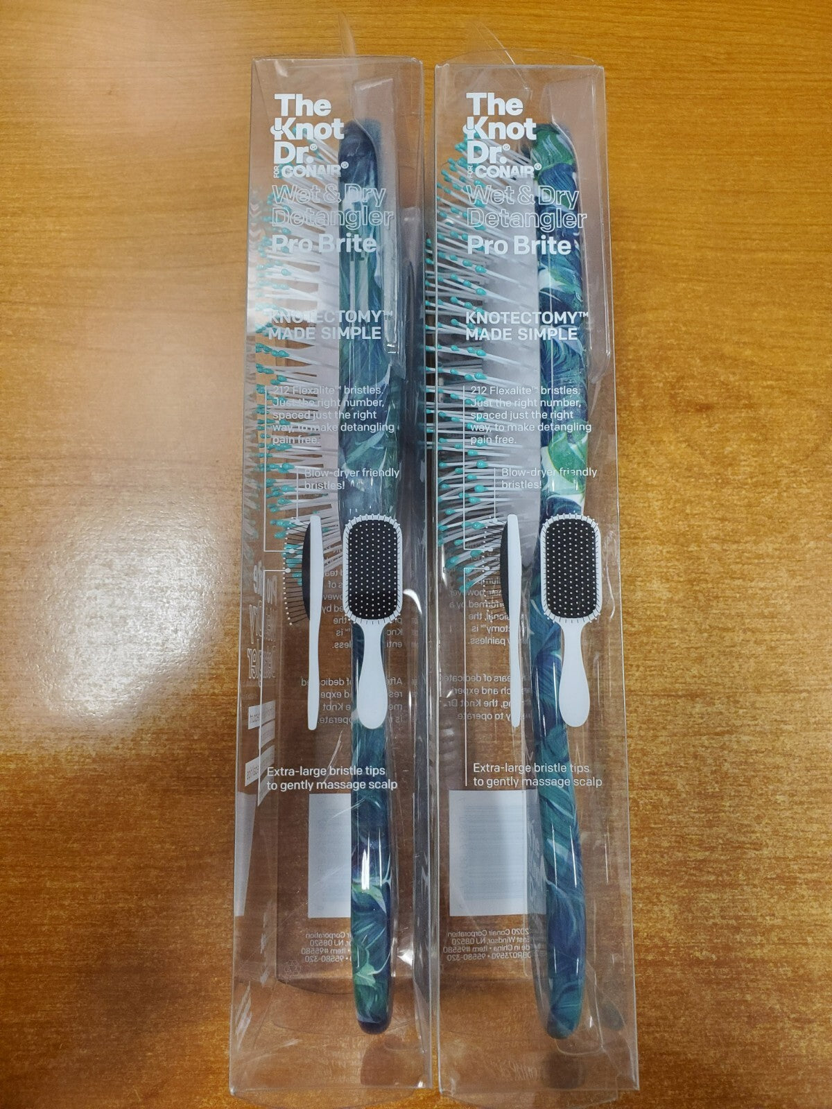 2 Pack Wet & Dry Detangling Hair Brushes - Painless Scalp Massage & Heat-Resistant Design
