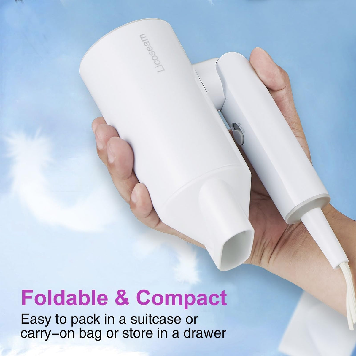 1600W Foldable Travel Hair Dryer - Compact Fast Drying & Styling Tool