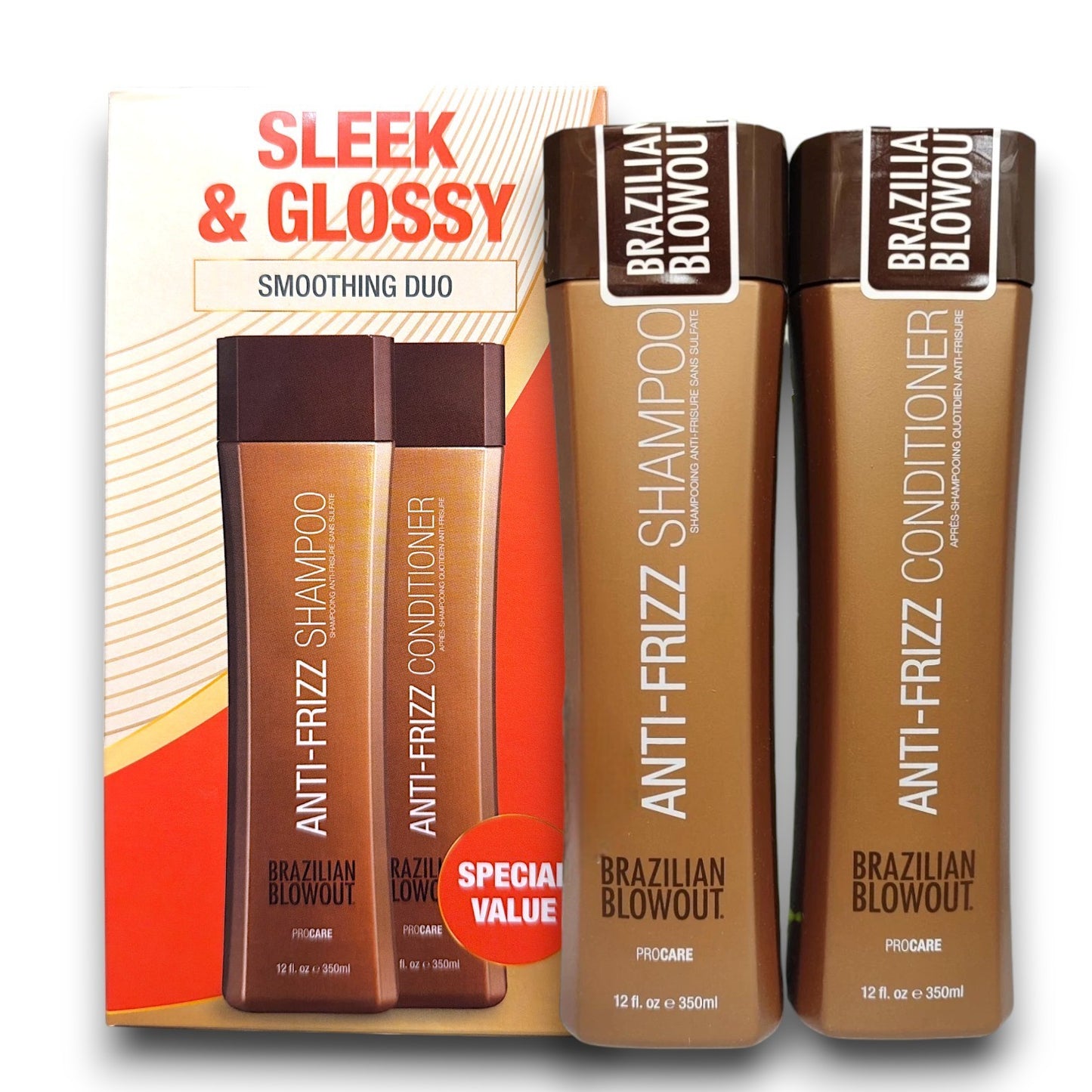 Brazilian Blowout Anti-Frizz Shampoo & Conditioner Set 12oz Sealed Box
