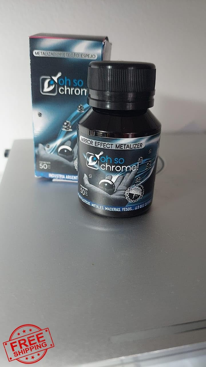 Liquid Chrome Paint for Artistic & Ceramic Projects - Mirror Effect 50cc