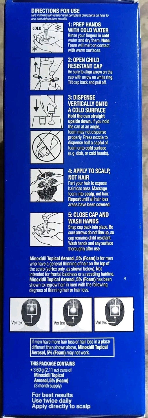 Men's 5% Minoxidil Hair Regrowth Treatment - 6 Month Supply