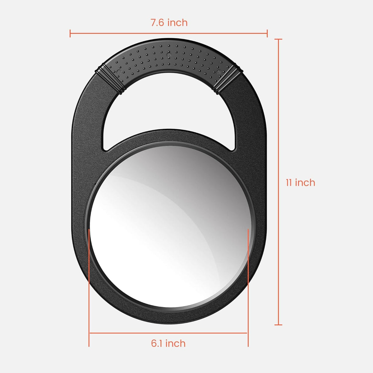 Unbreakable Hand Mirror with Handle for Salon & Barber Use - Durable, Anti-slip Grip