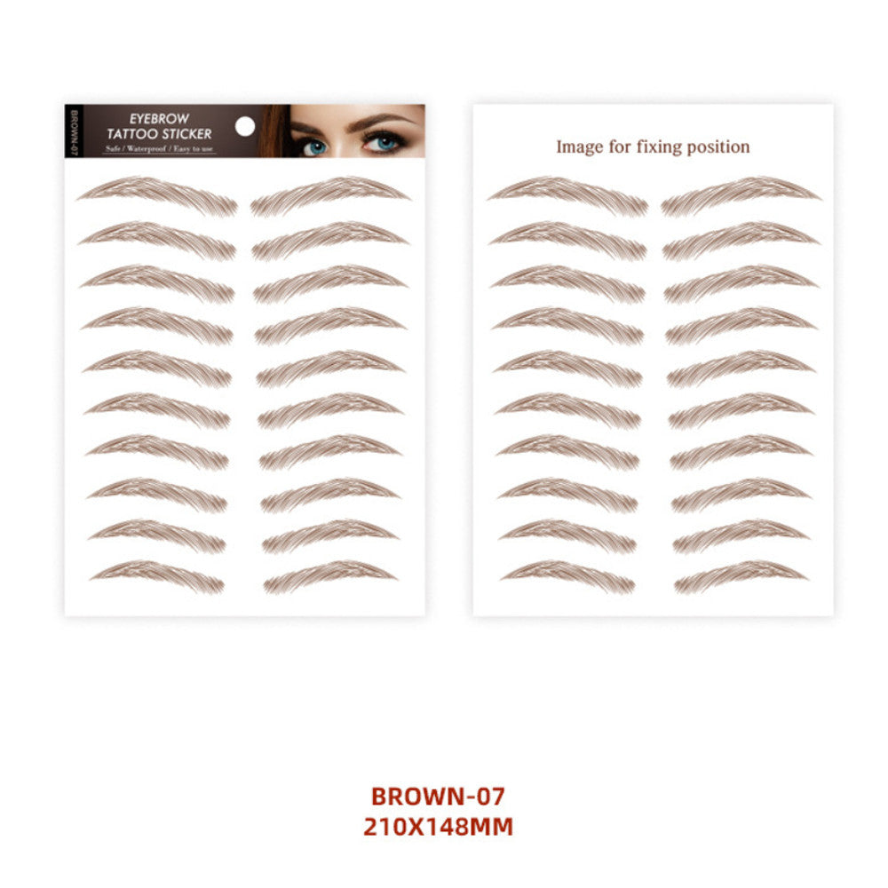 Waterproof Hair-Like Eyebrow Tattoo Stickers - Natural Full-Brow Enhancer