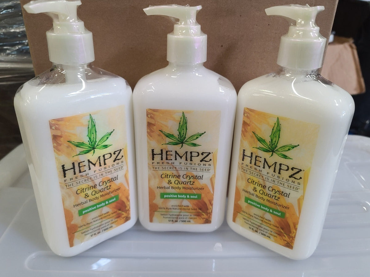Hempz Citrine Crystal & Quartz Moisturizer 17 oz - 3 Pack