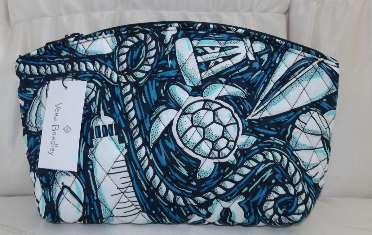 Large Travel Cosmetic Case with Pattern - Vera Bradley Shore Enough Turtle