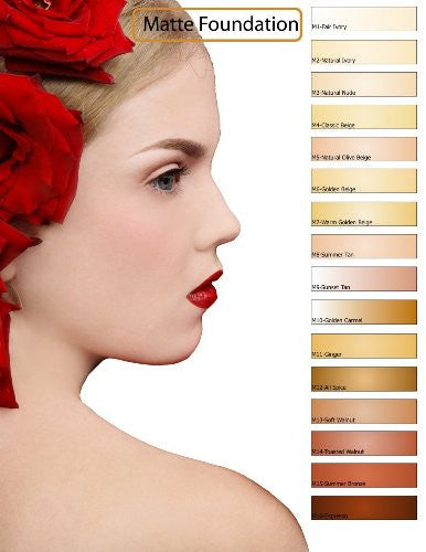 Large Water-Based Matte Foundation Bottle - Summer Tan Makeup, M Size