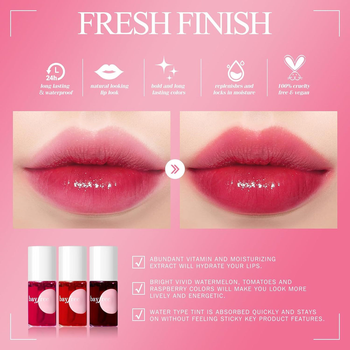 Long Lasting Waterproof Lip Tint Set - Non-Sticky Lip & Cheek Color