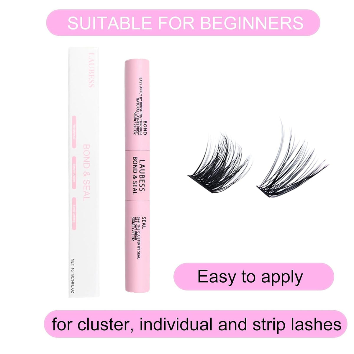 Waterproof Lash Bond and Seal Mascara for Eyelash Extensions - 5ml