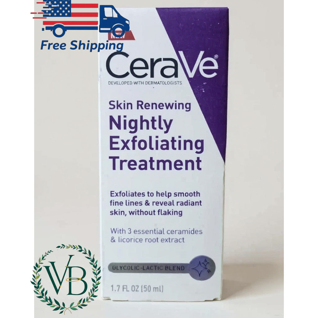 CeraVe Nightly Exfoliating Face Serum for Anti-Aging & Brightening – 1.7 fl oz