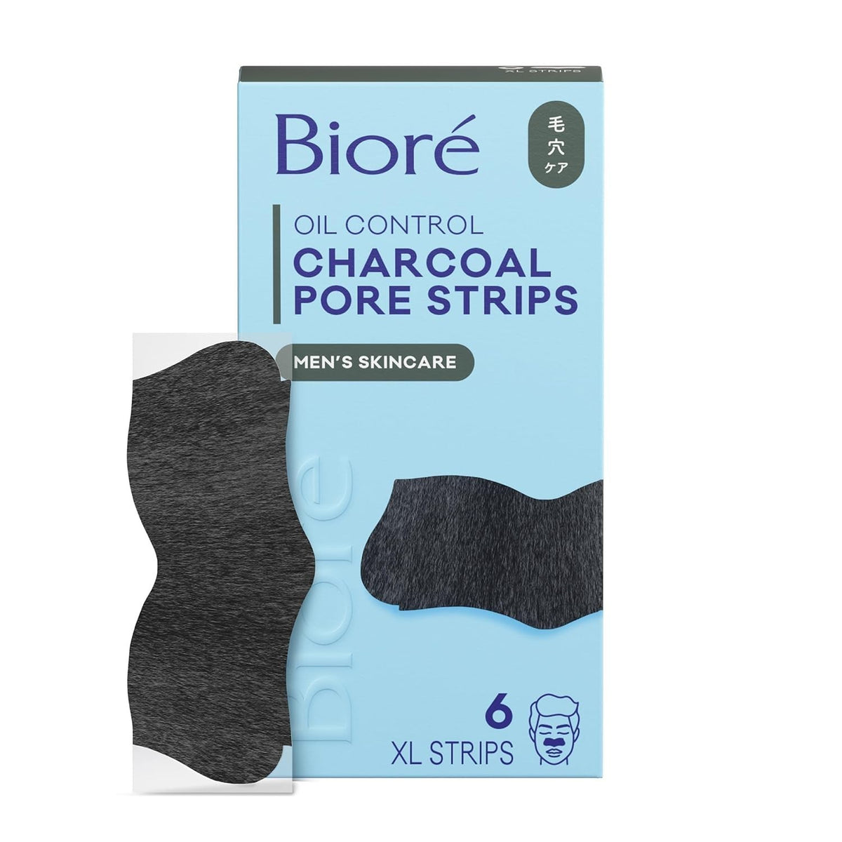 Men's Charcoal Pore Strips with C-Bond Technology - Deep Blackhead Removal