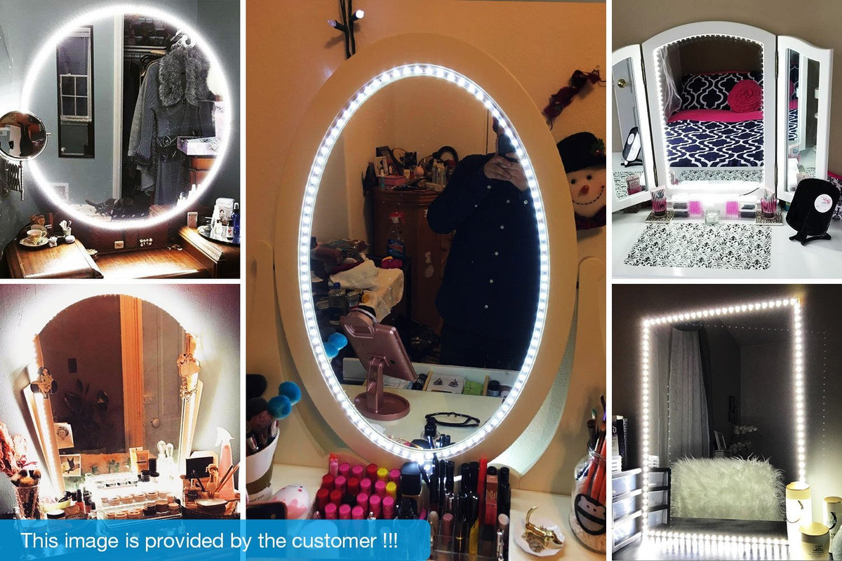 13Ft LED Mirror Strip Lights for Vanity Makeup & Bathroom Mirror