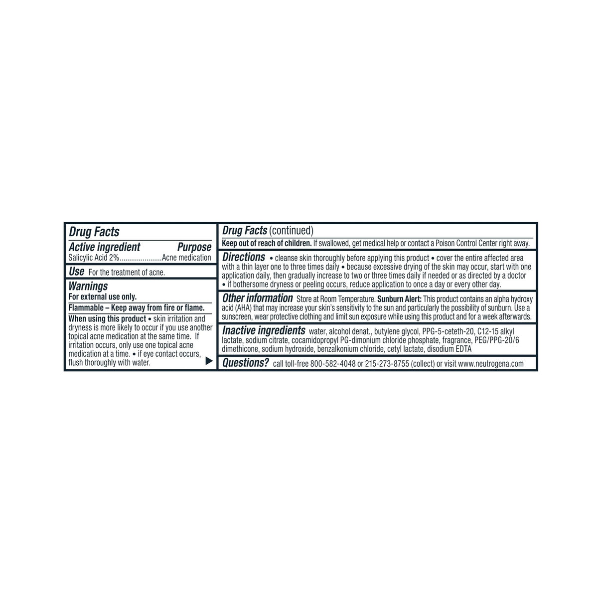 Neutrogena Acne Treatment Pads 60 Count - Fast-Acting Clear Skin Solution