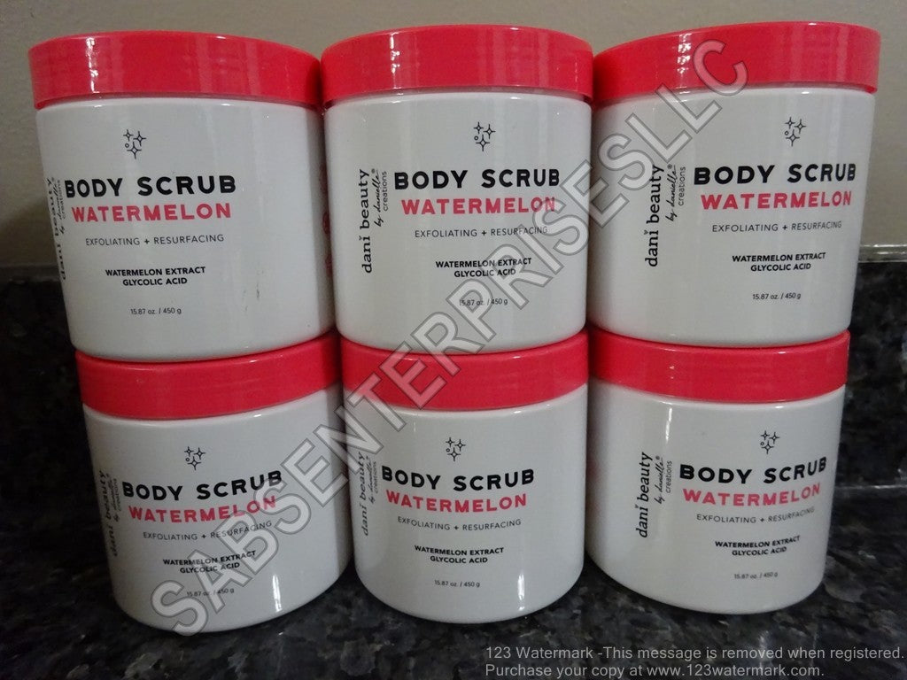 6 Dani Beauty WATERMELON Body Scrub Exfoliating + Resurfacing 15.87