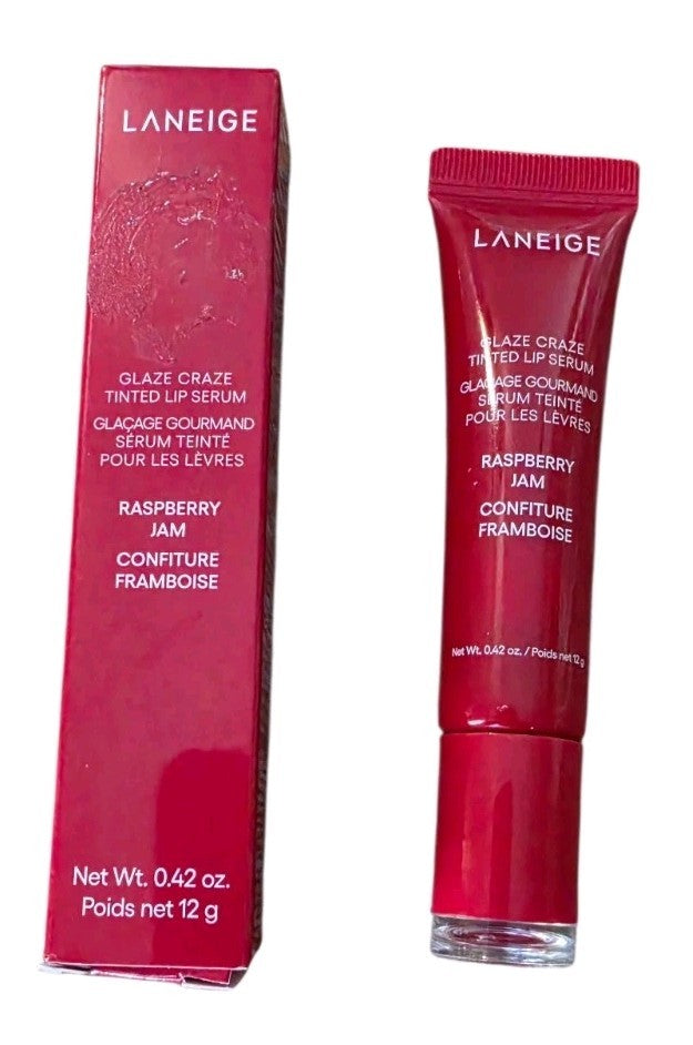 Laneige Glaze Lip Tint Serum Raspberry Jam Moisturizing Lip Gloss