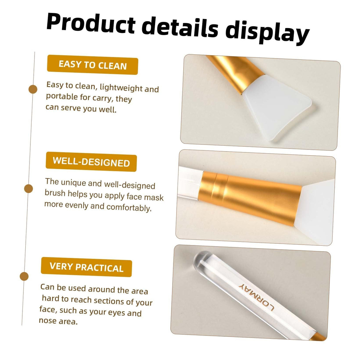 Silicone Face Mask Applicator Brushes - 2 Pack for Skincare & Masks
