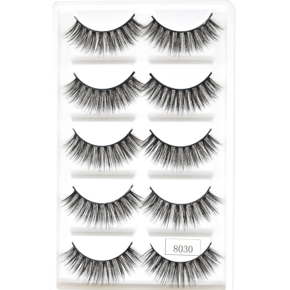 False Eyelashes 3D Mink Style Full Strip Lashes Natural Glam Reusable