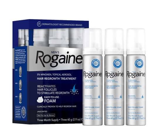 Men's Rogaine 5% Minoxidil Foam Hair Regrowth Treatment - 3 Month Supply