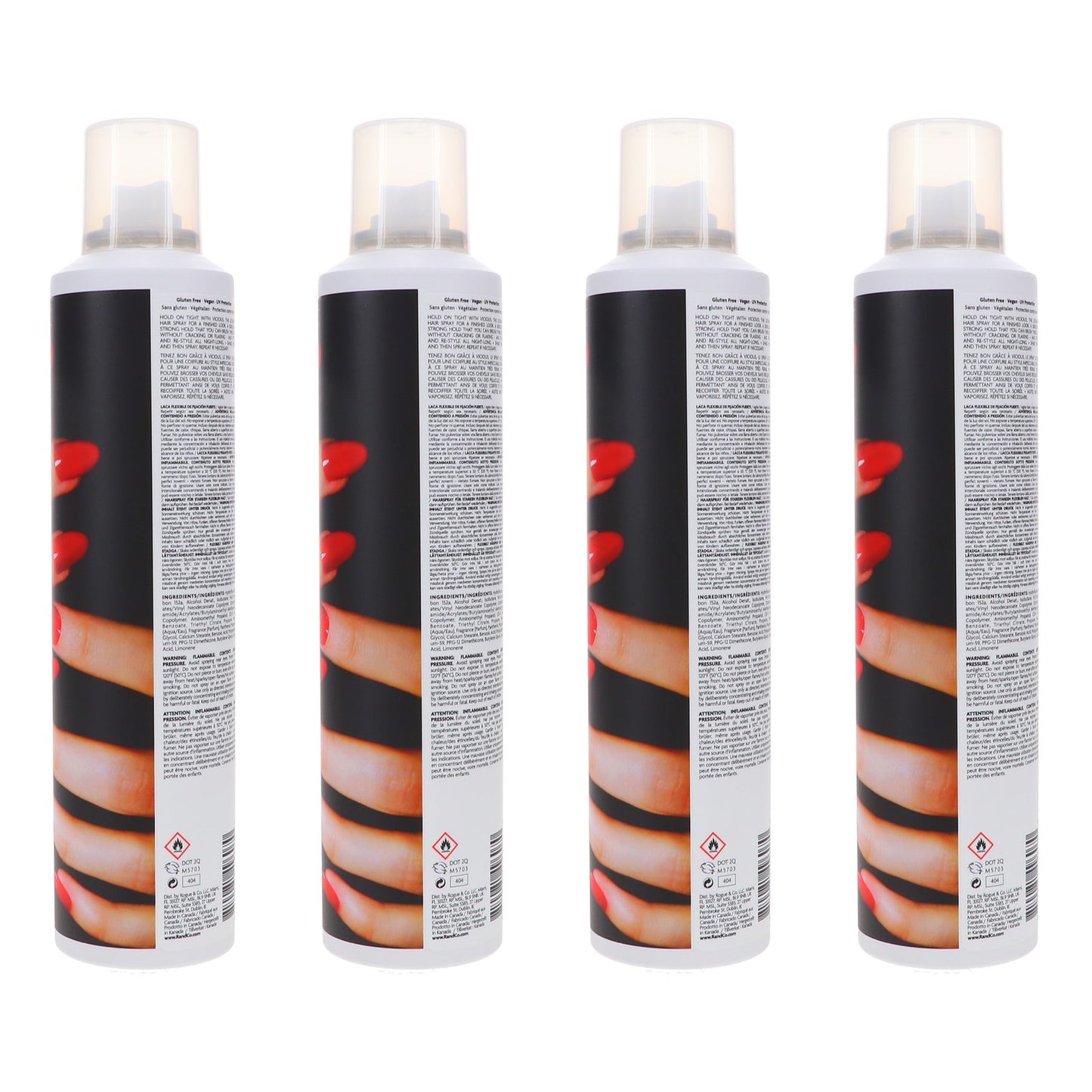 Strong Hold Flexible Hairspray - 9 oz Bottle, 4 Pack for All-Day Styling