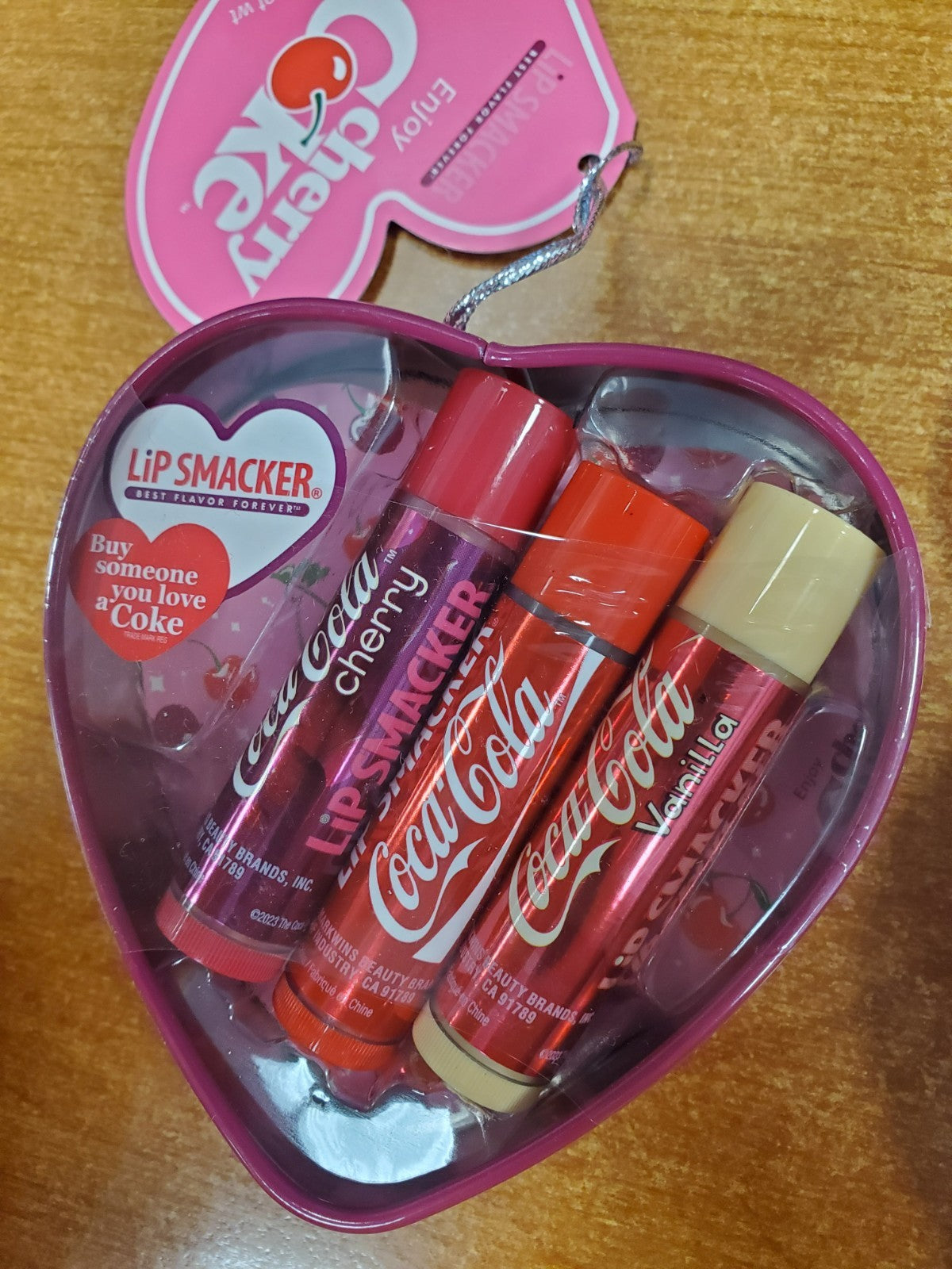 Lip Balm Set - 6 Tins of Coca Cola Lip Smacker Lip Gloss Collection with Collectible Tins