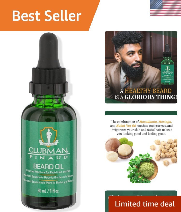 Hydrating Beard Oil with Cedarwood & Natural Oils - 1 oz for Facial Hair