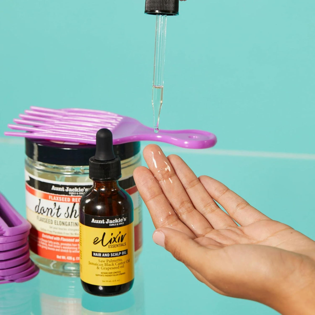 Hair & Scalp Oil with Saw Palmetto & Jamaican Black Castor Oil - Moisturizing & Hair Growth - 2 oz
