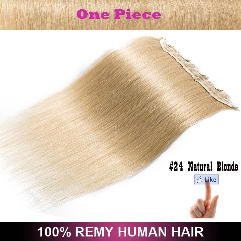 Full Head Clip-In Hair Extensions - Remy Human Hair, Seamless 3/4 Piece