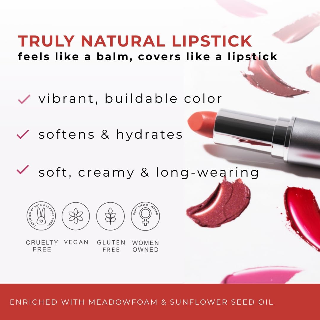 Lightweight Matte Lipstick in Heirloom Pink Mauve - Botanical Oils, 0.11 oz