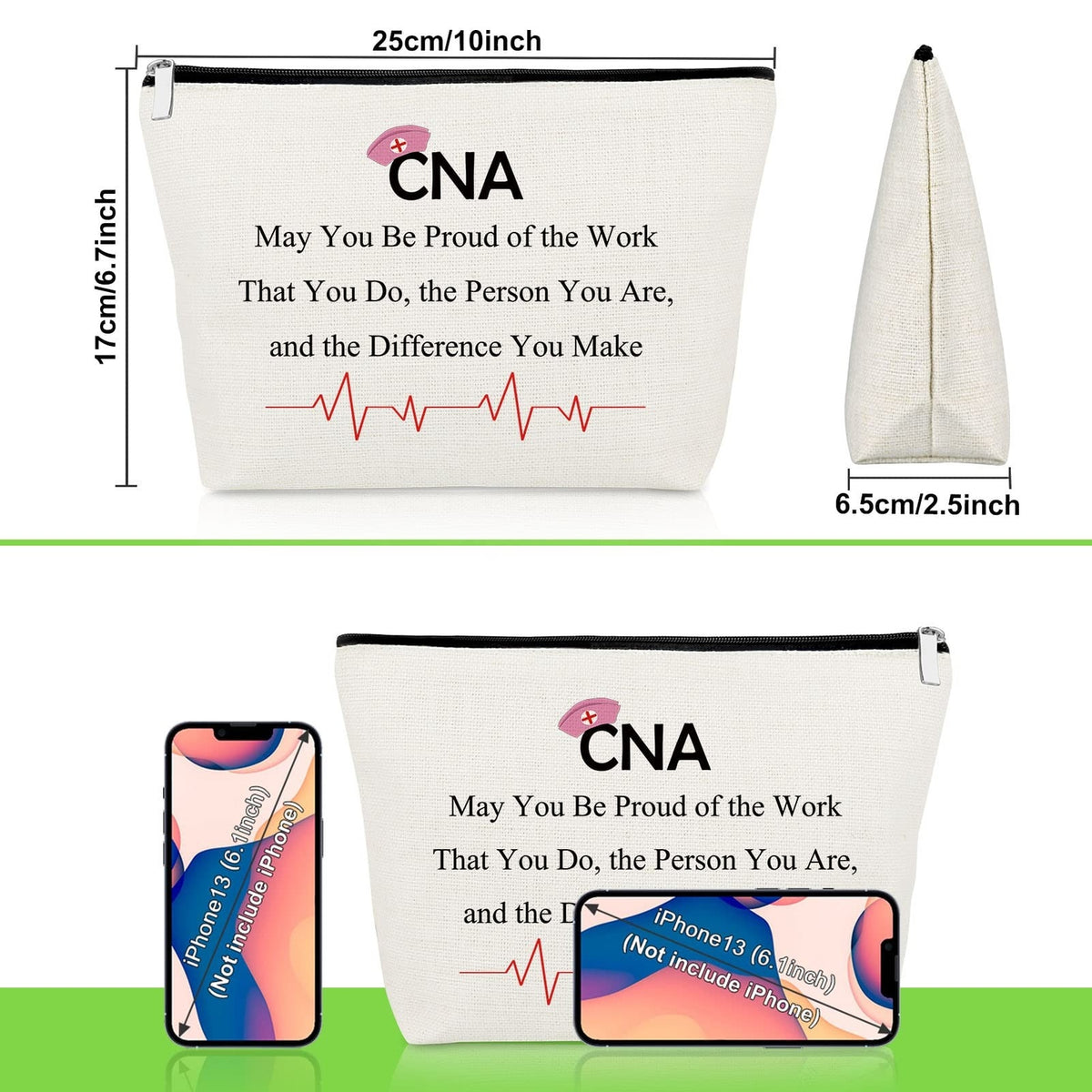 Nursing Assistant Makeup Bag - CNA Appreciation Gift for Women