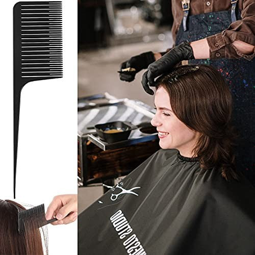 Hair Highlighting Combs Set - 3-Way Sectioning Hair Coloring Tools, 6 Pcs