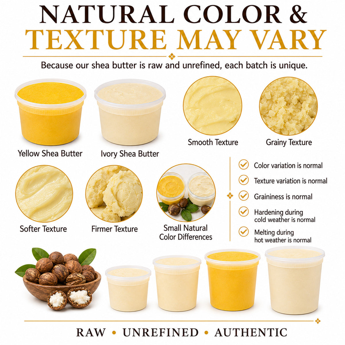 African Shea Butter Yellow 8 oz Raw Unrefined Grade A Natural Product