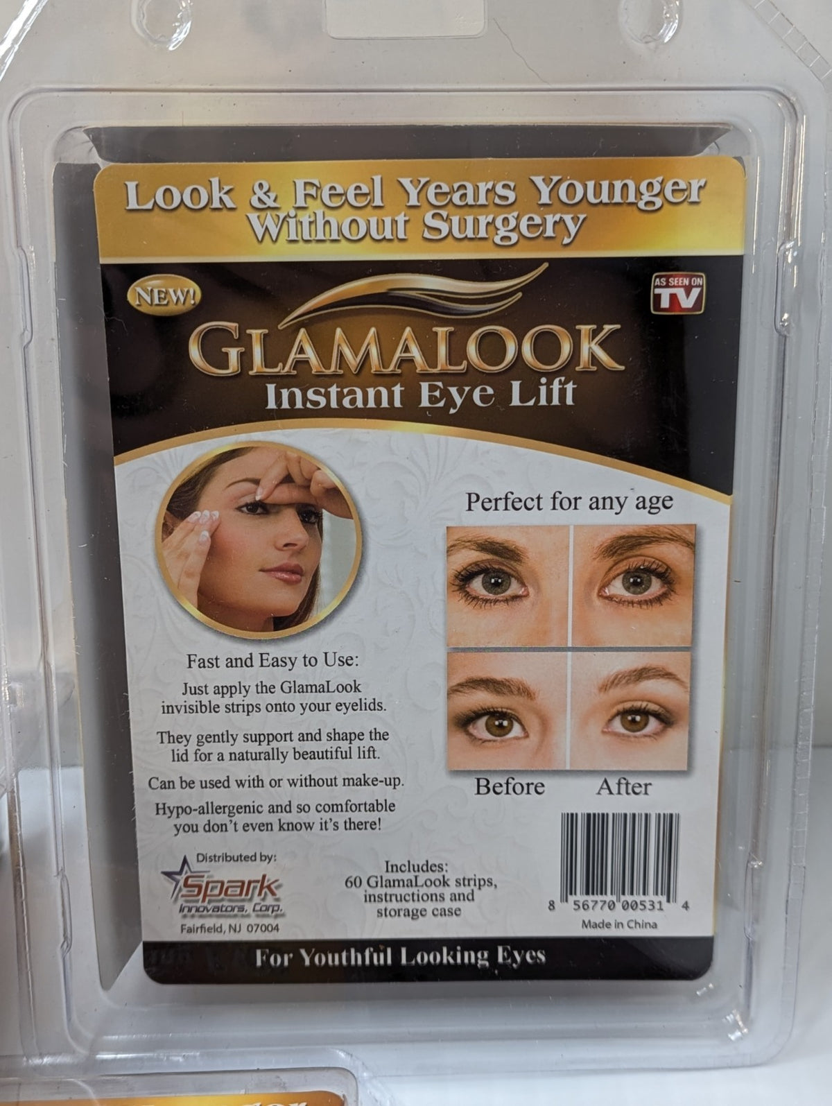 Glamalook Instant Eye Lift Strips - 300 Pack for Tighter, Youthful Eyes