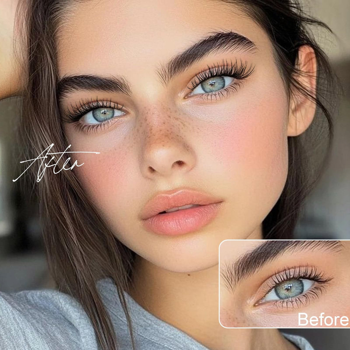 Natural Eyelash Clusters Kit with Invisible Band - DIY Lash Extensions, 100pcs