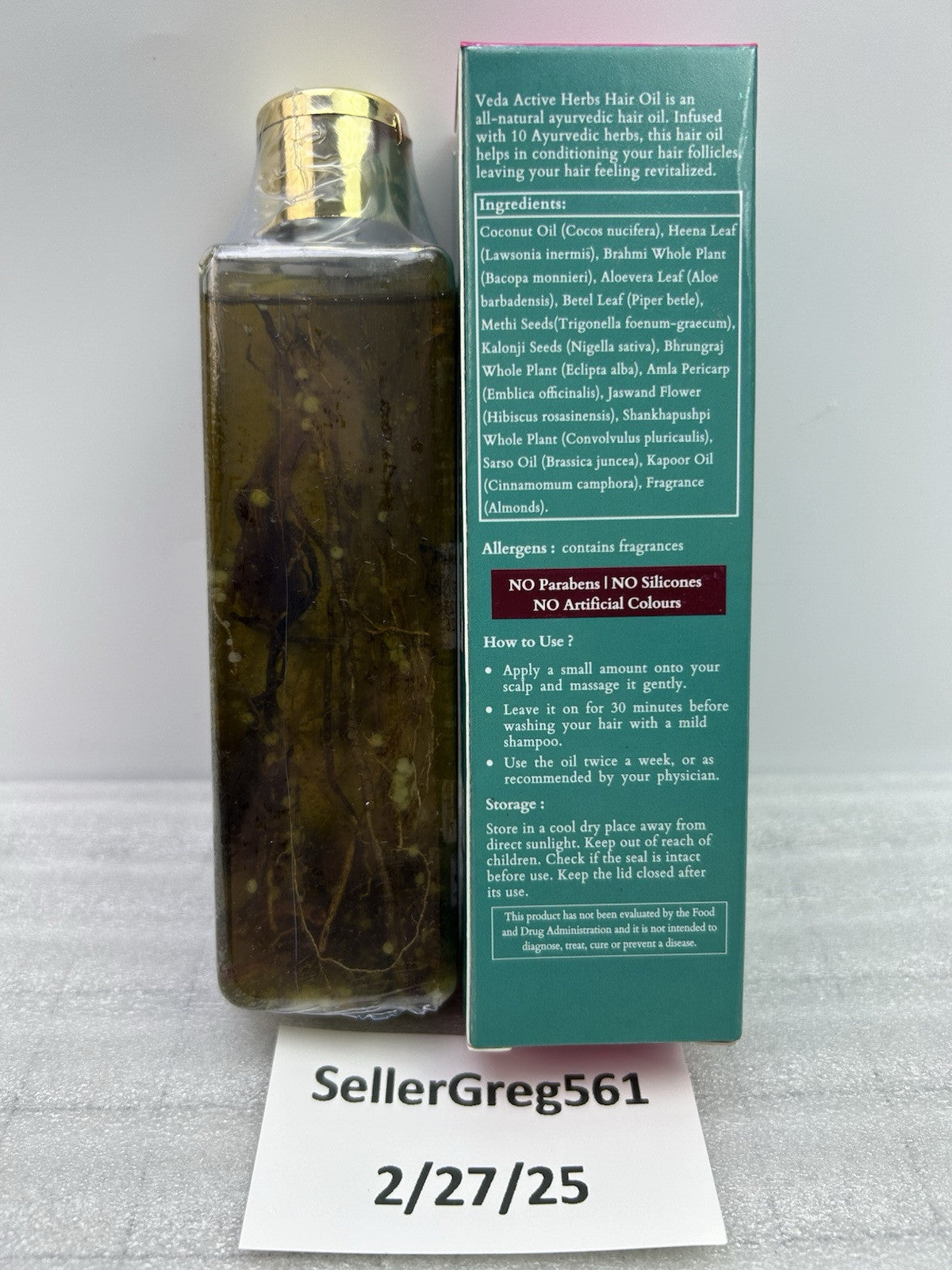 Herbal Ayurvedic Cold Pressed Hair Growth Oil - Herb Infused Hair Treatment