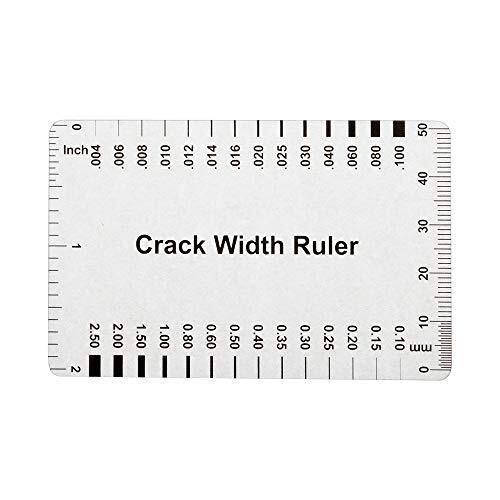 Plastic Concrete Crack Width Ruler - 10 Pack, Clear A & B, Credit Card Size