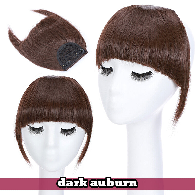 Clip-In Thin Neat Bangs Hairpiece for Front Fringe Hair Extensions