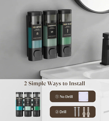 Luxspire Shampoo and Conditioner Dispenser, Shower Soap Dispenser