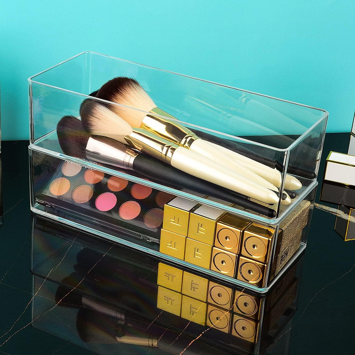 Acrylic Bathroom Organizer Drawer Cosmetic Storage Case - Vanity