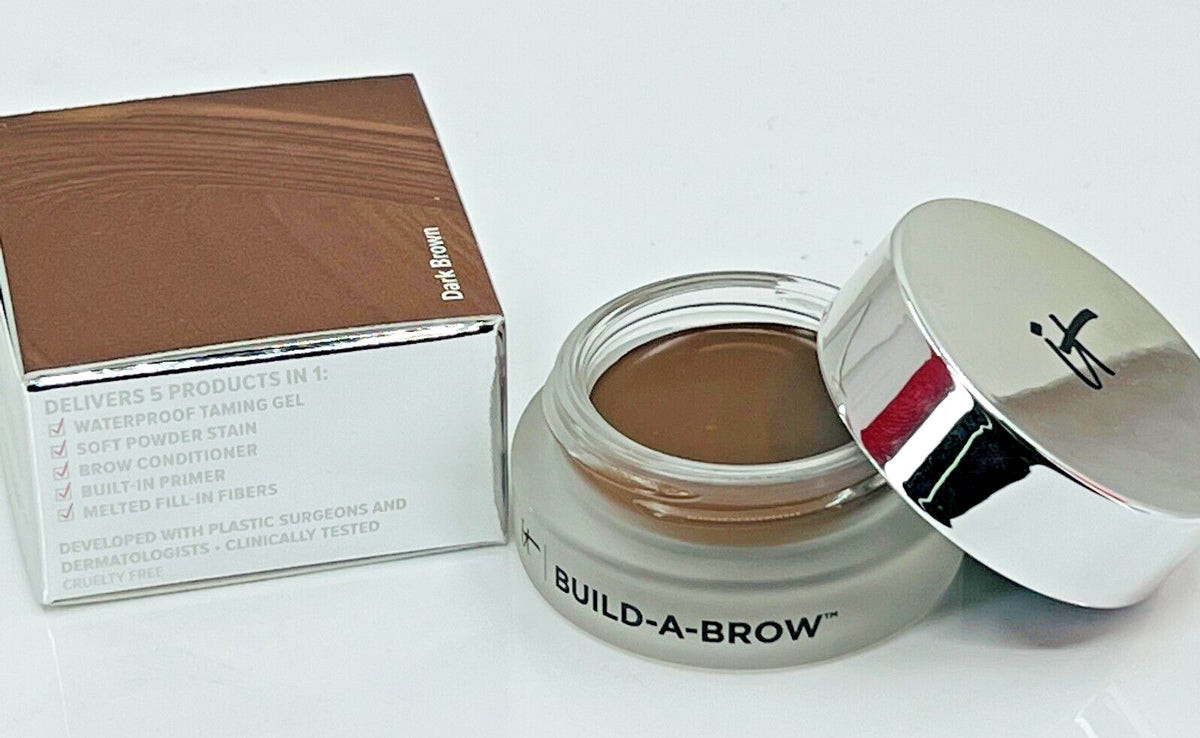 Build-A-Brow Waterproof 5-in-1 Eyebrow Gel Stain - Dark Brown, 0.12oz