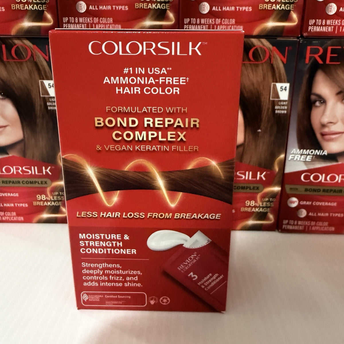 ColorSilk Hair Color Dye #54 Light Golden Brown - Pack of 12