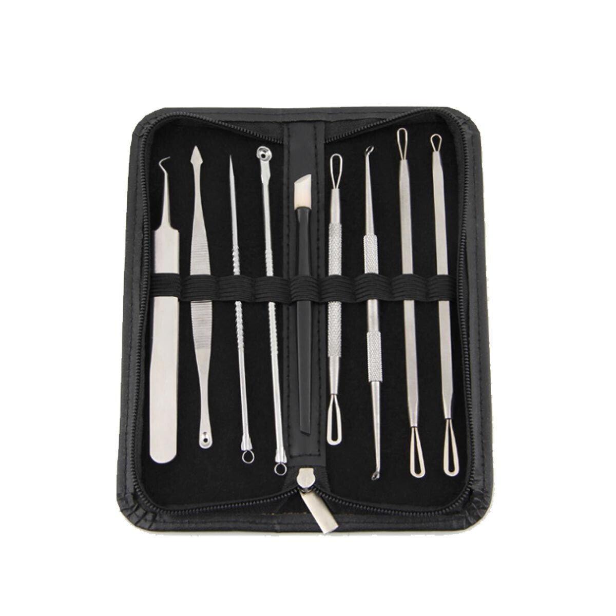 9-Piece Professional Comedone Extractor Acne Removal Kit for Whiteheads and Blackheads