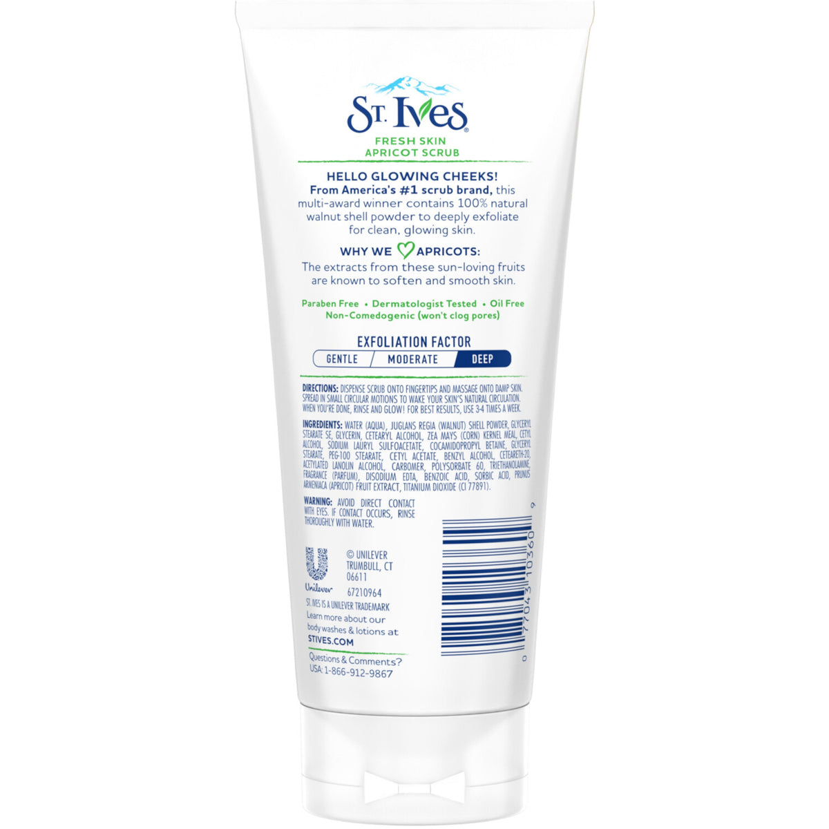 5 Pack St.Ives Naturally Clear Fresh Skin Apricot Scrub 6 Oz Each