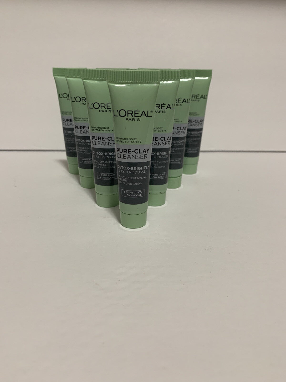Pure Clay Charcoal Face Mask Detox & Brighten - 10 Pack