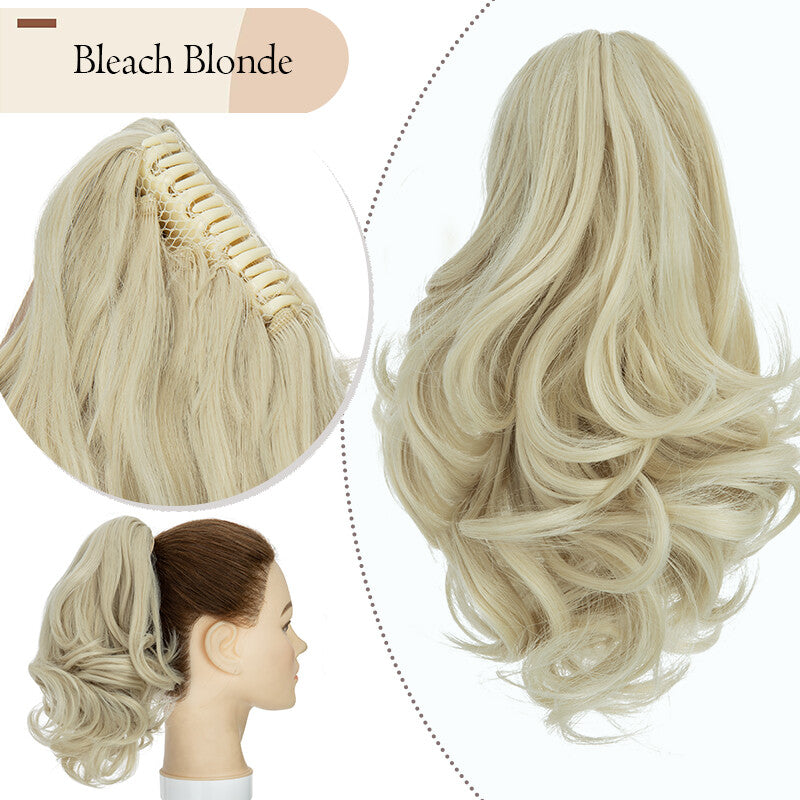 Messy Bun Scrunchie Hair Ponytail Claw Clip Updo Extensions - Thick Ombre