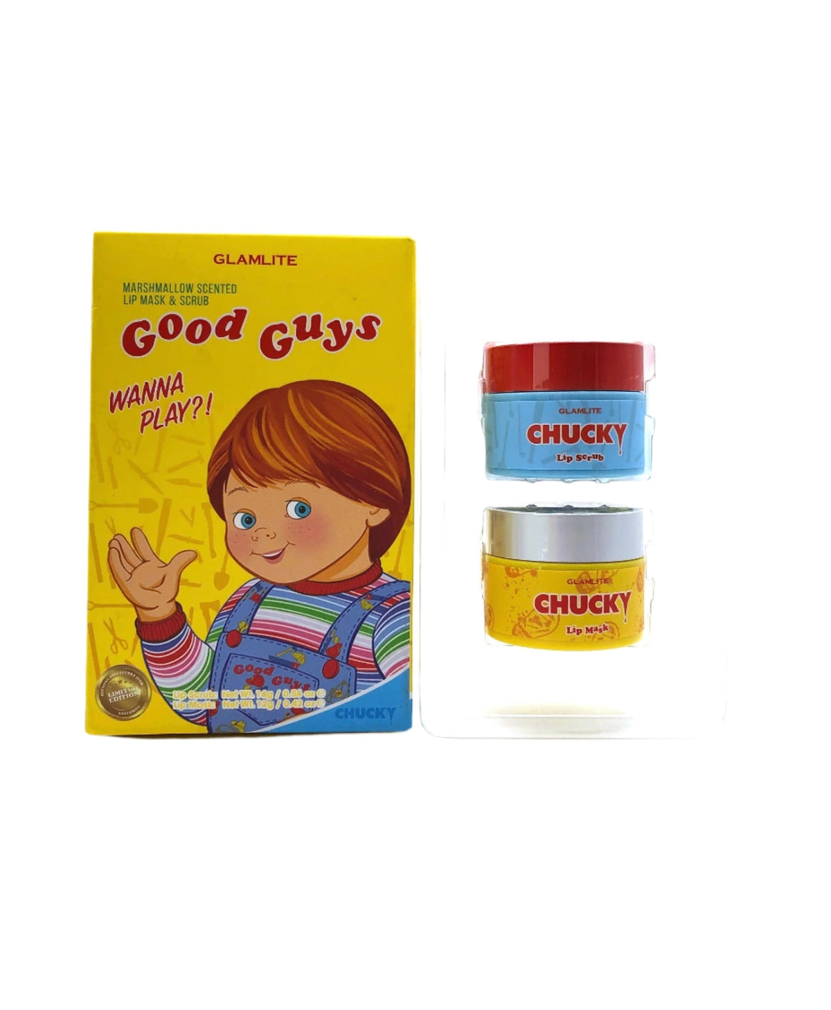 Lip Care Duo - Lip Scrub & Mask with Marshmallow Scent, Hydrating Lip Treatment