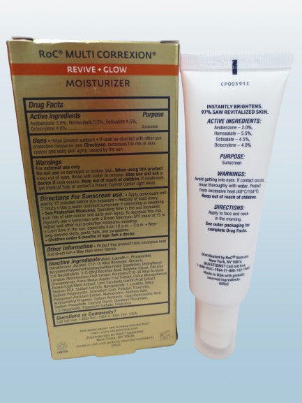 ROC MULTI CORREXION REVIVE + GLOW MOISTURIZER SPF 30 1.7 OZ BOX 2027