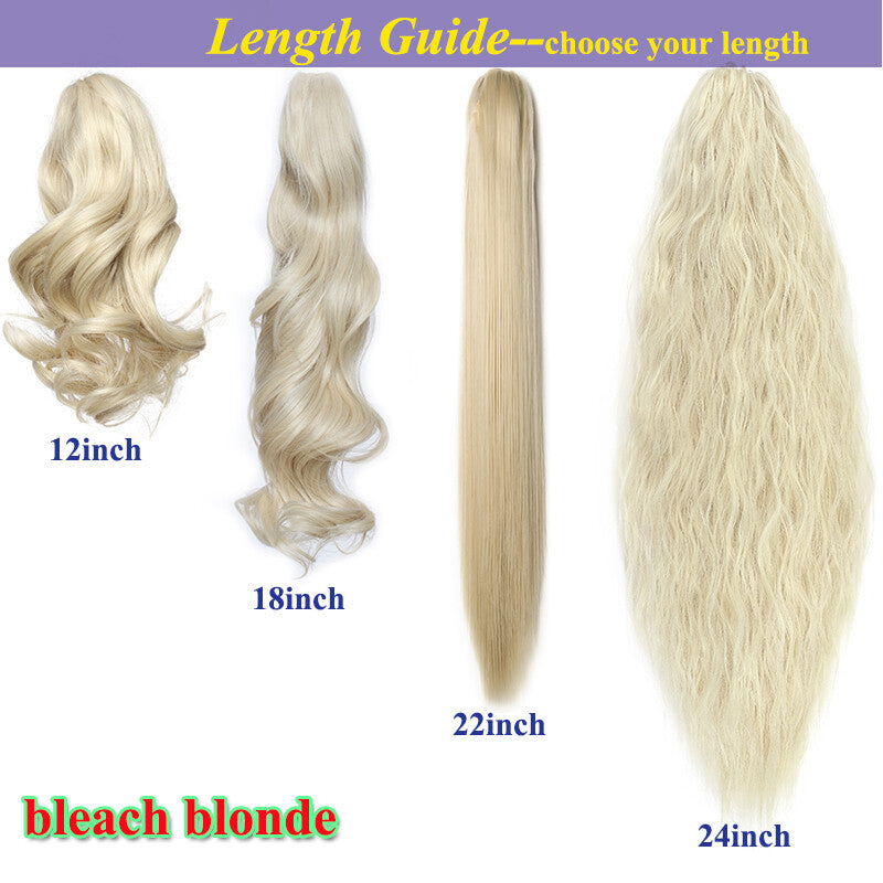 Thick Wavy Claw Clip Ponytail Hair Extension - Natural Look