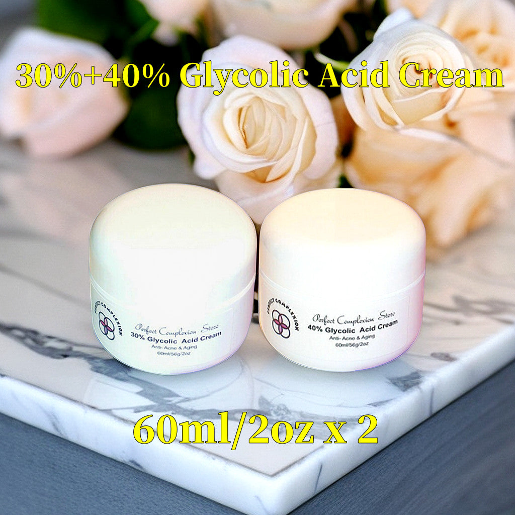 Glycolic Acid Face Cream for Acne and Scar Treatment - 10-70% Strength, 0.4oz