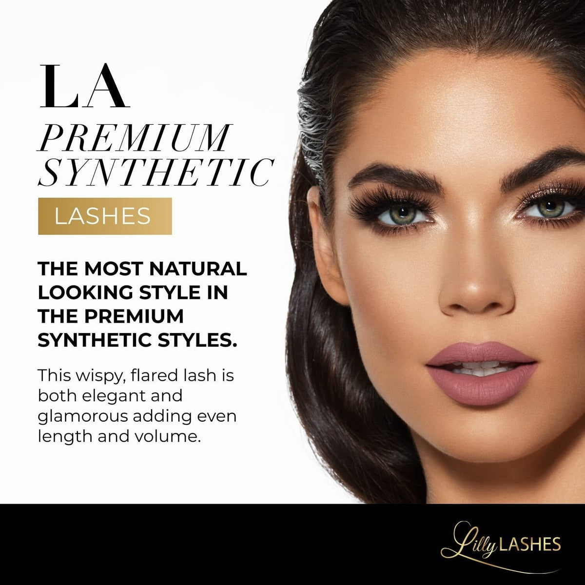 False Eyelashes Synthetic Full Wispy Natural Look 15mm Reusable LA
