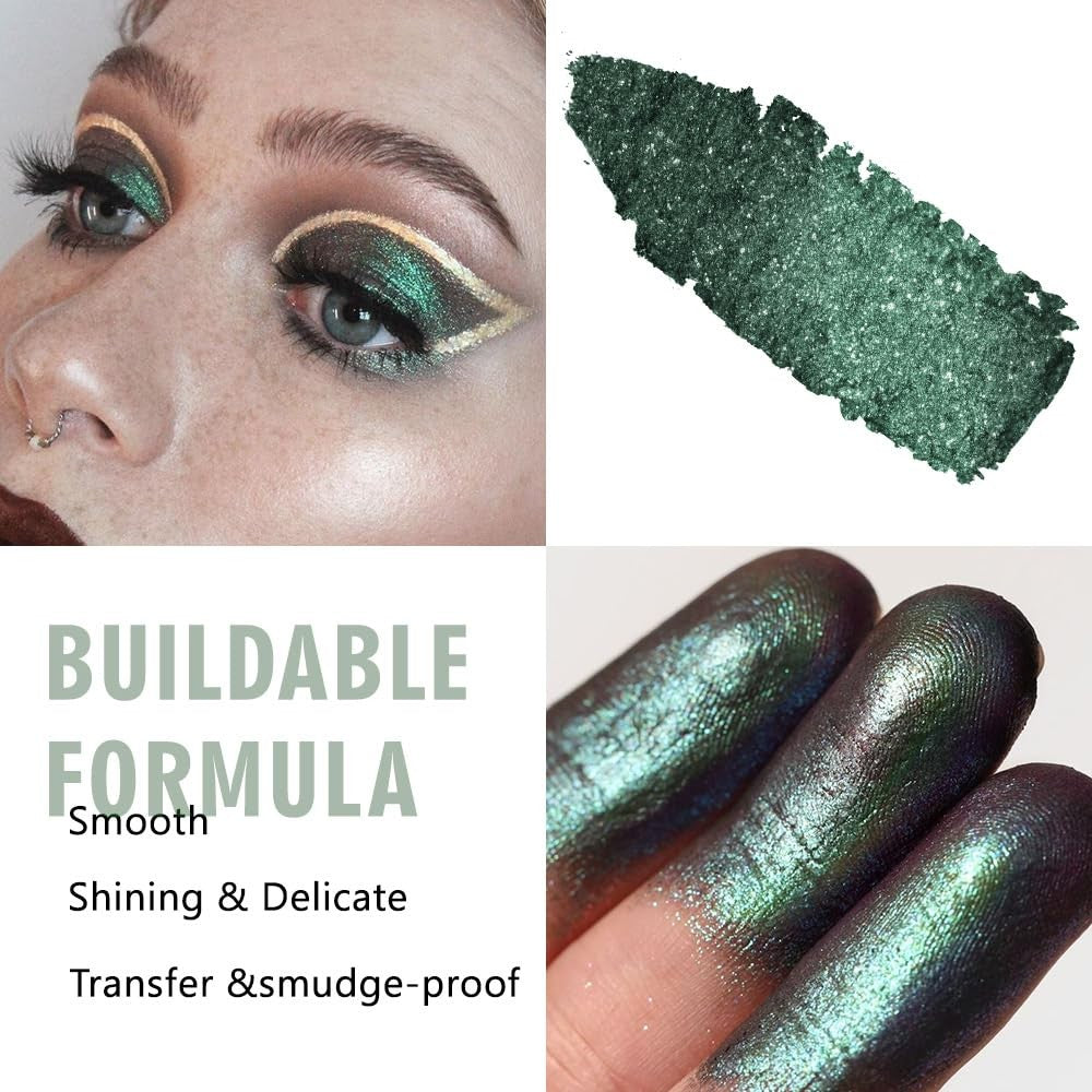 Sparkly Eyeshadow Palette - Green, 0.04 Ounce, Compact Makeup