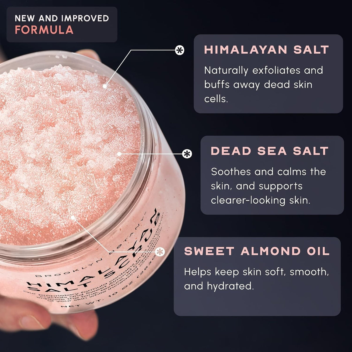 10 oz Himalayan Salt Body Scrub - Exfoliating & Moisturizing for All